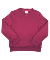 Fleece Crew Neck Fleece Fabric - Light Grey, Burgundy, Navy, Dark Grey, Black, Crew Neck, Boys Uniform (1 Piece)