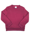 Fleece Crew Neck Fleece Fabric - Light Grey, Burgundy, Navy, Dark Grey, Black, Crew Neck, Boys Uniform (1 Piece)