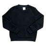 Fleece Crewneck Fleece Fabric - Navy, Light Grey, Dark Grey, Black, Crewneck, Boys Uniform (1 Piece)
