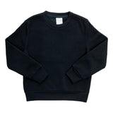 Fleece Crew Neck Fleece Fabric - Dark Grey, Navy, Light Grey, Black, Crew Neck, Boys Jackets And Coats (1 Piece)