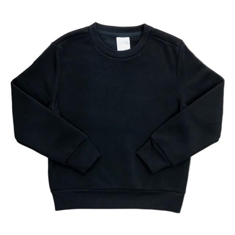Fleece Crew Neck Fleece Fabric - Dark Grey, Navy, Light Grey, Black, Crew Neck, Boys Jackets And Coats (1 Piece)