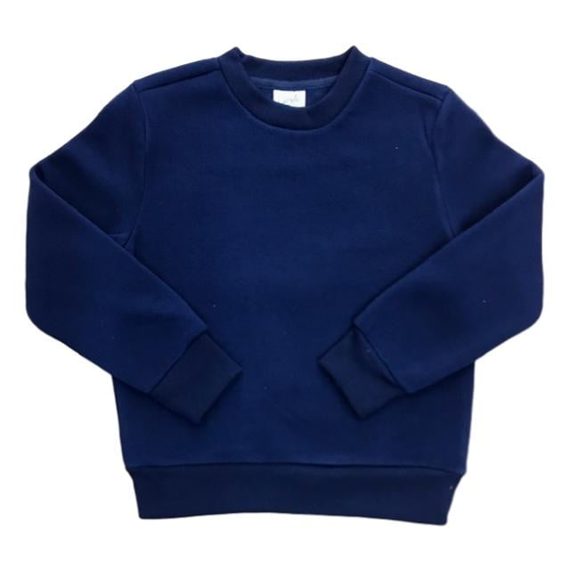 Fleece Crew Neck Fleece Fabric - Black, Navy, Light Grey, Dark Grey, Solid, Crew Neck, Sizes 4/5-16
