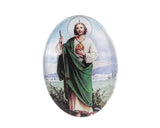 1 x 1.25 Inch Saint Judas Oval Dome Shaped Flatback Charm Pack of 50