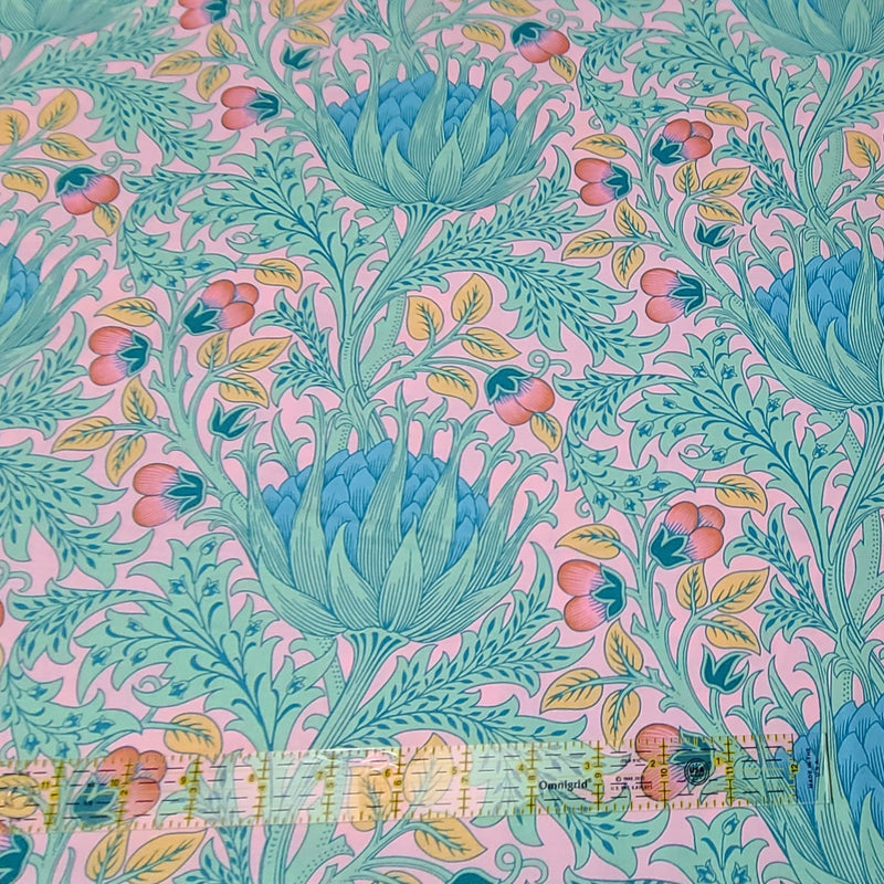Quilting Cotton Kaffe Fassett x The Original Morris & Co. Floral Artichoke Lavender