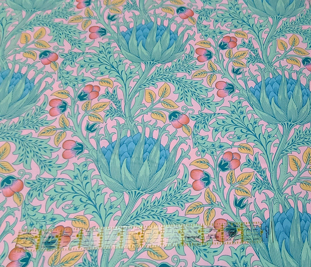 Quilting Cotton Kaffe Fassett x The Original Morris & Co. Floral Artichoke Lavender