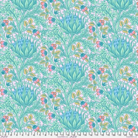 Quilting Cotton Kaffe Fassett x The Original Morris & Co. Floral Artichoke Lavender