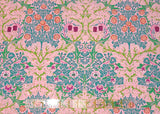 Quilting Cotton Kaffe Fassett x Morris & Co. Floral Blackthorn Pink