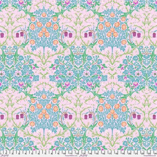 Quilting Cotton Kaffe Fassett x Morris & Co. Floral Blackthorn Pink
