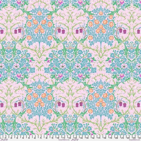 Quilting Cotton Kaffe Fassett x Morris & Co. Floral Blackthorn Pink