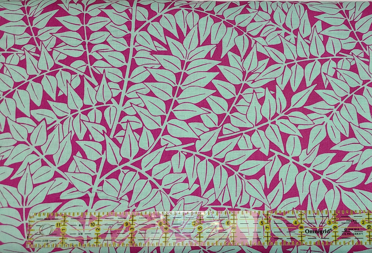 Quilting Cotton Floral Branches Magenta Kaffe Fassett x Morris & Co.