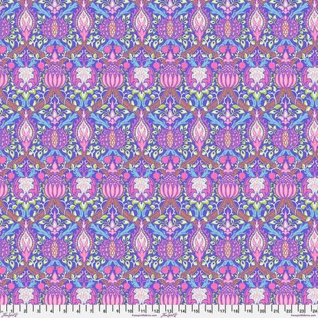 Quilting Cotton Kaffe Fassett x Morris & Co. Floral Granada Purple