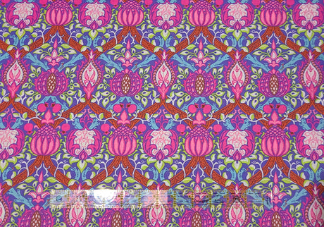 Quilting Cotton Kaffe Fassett x Morris & Co. Floral Granada Purple