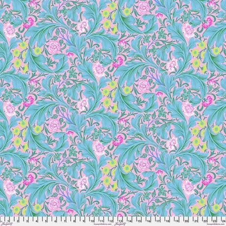 Quilting Cotton Kaffe Fassett x The Original Morris & Co. Floral Leicester Aqua