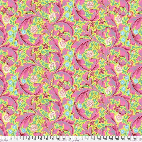 Quilting Cotton Kaffe Fassett x The Original Morris & Co. Floral Leicester Cobalt