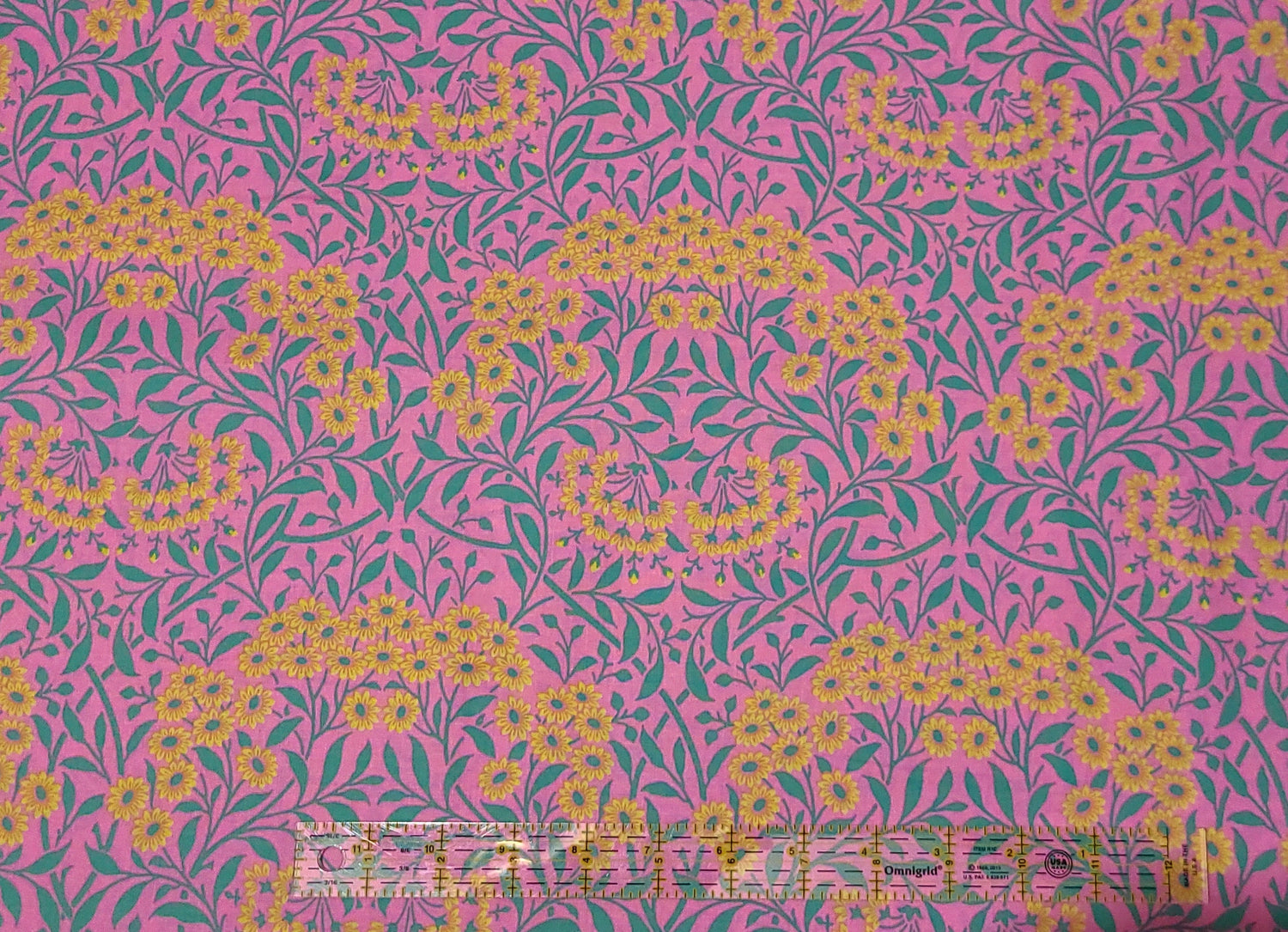 Quilting Cotton Kaffe Fassett x The Original Morris & Co. Michaelmas Daisy Pink Floral
