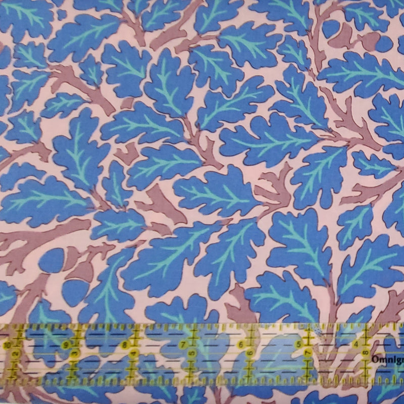 Quilting Cotton Kaffe Fassett x The Original Morris & Co. Floral Oak Blue