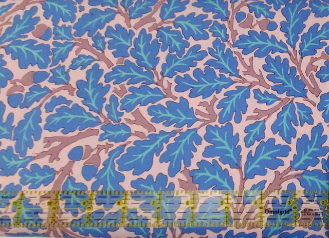 Quilting Cotton Kaffe Fassett x The Original Morris & Co. Floral Oak Blue