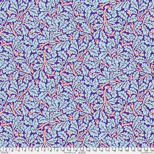Quilting Cotton Kaffe Fassett x The Original Morris & Co. Floral Oak Purple William Morris