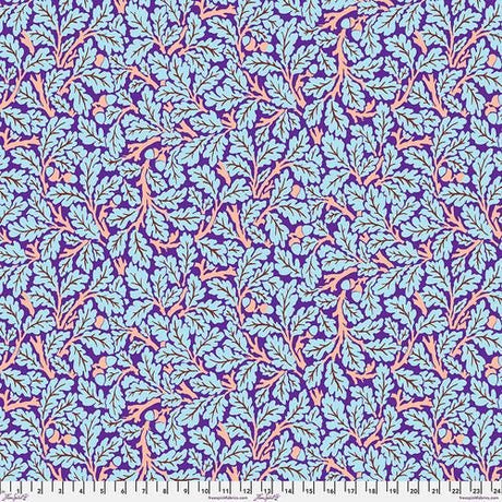 Quilting Cotton Kaffe Fassett x The Original Morris & Co. Floral Oak Purple William Morris