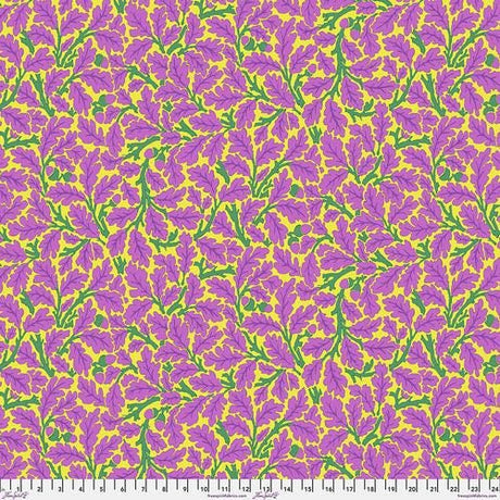 Quilting Cotton Kaffe Fassett x Morris & Co. Floral Oak Violet