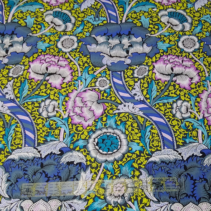 Quilting Cotton Kaffe Fassett x Morris & Co. Floral Wandle Contrast