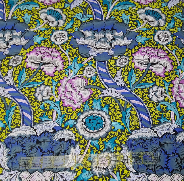 Quilting Cotton Kaffe Fassett x Morris & Co. Floral Wandle Contrast