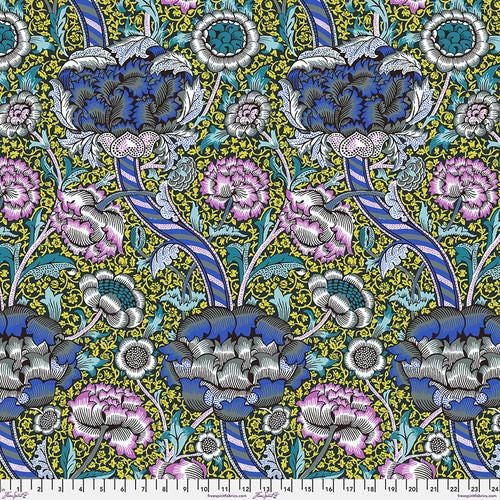 Quilting Cotton Kaffe Fassett x Morris & Co. Floral Wandle Contrast