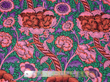 Quilting Cotton Kaffe Fassett x Morris & Co. Floral Wandle Red 100% Cotton