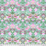 Quilting Cotton Kaffe Fassett x The Original Morris & Co. Strawberry Thief Aqua Floral