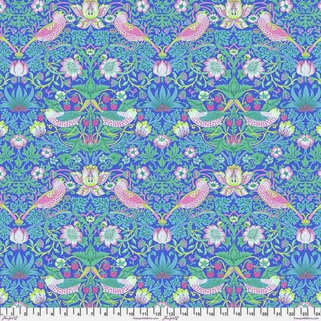 Quilting Cotton Kaffe Fassett x Morris & Co. Strawberry Thief Blue