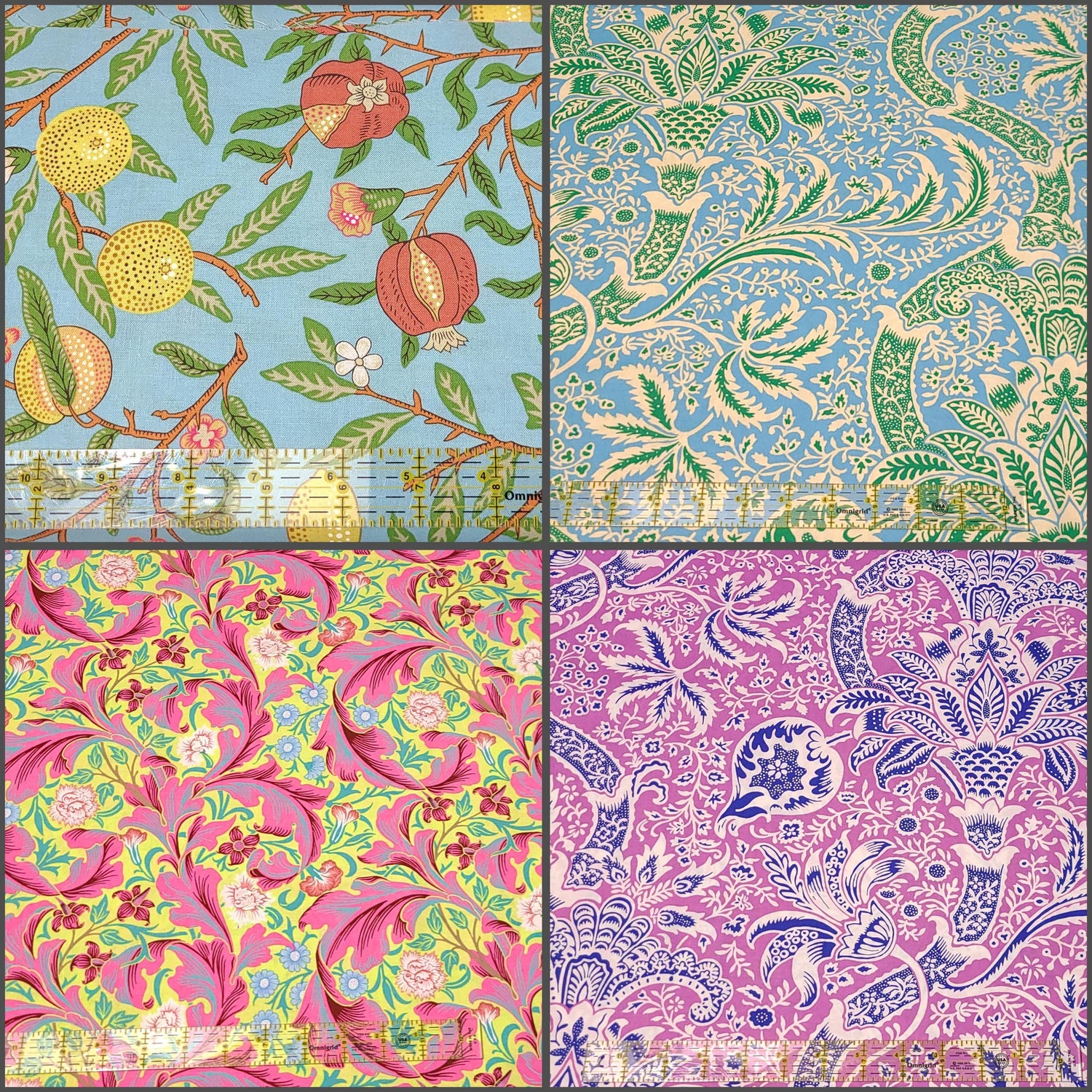 Quilting Cotton Kaffe Morris Free Spirit Original Morris Co. Half Yard Bundle