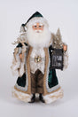 17" Karen Didion Lighted Woodland Emerald Santa