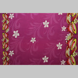 Kava Bowl Tiare Palm Leaves Double Border Polyester Fabric - Double Border Palm Leaves, 36" X 60" (1 Yard)
