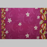 Kava Bowl Tiare Palm Leaves Double Border Polyester Fabric - Double Border Palm Leaves, 36" X 60" (1 Yard)
