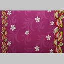 Polyester Fabric Kava Bowl Tiare Palm Leaves Double Border