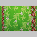 Polyester Fabric Kava Bowl Tiare Palm Leaves Double Border