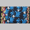 Polyester Fabric Kava Bowl Tiare Palm Leaves Double Border