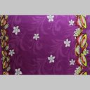Polyester Fabric Kava Bowl Tiare Palm Leaves Double Border
