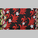 Polyester Fabric Kava Bowl Tiare Palm Leaves Double Border