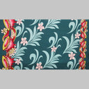 Polyester Fabric Kava Bowl Tiare Palm Leaves Double Border