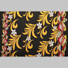 Polyester Fabric Kava Bowl Tiare Palm Leaves Double Border