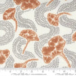 Cotton Fabric Kawa Pewter Ginko Leaf Shibori 44/45
