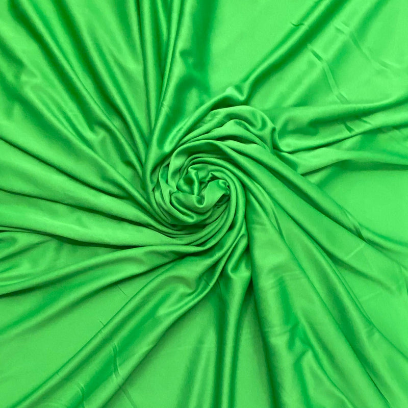 Stretch Lining Polyester Fabric - Kelly Green, Matte Soft, 60" Width (1 Yard)