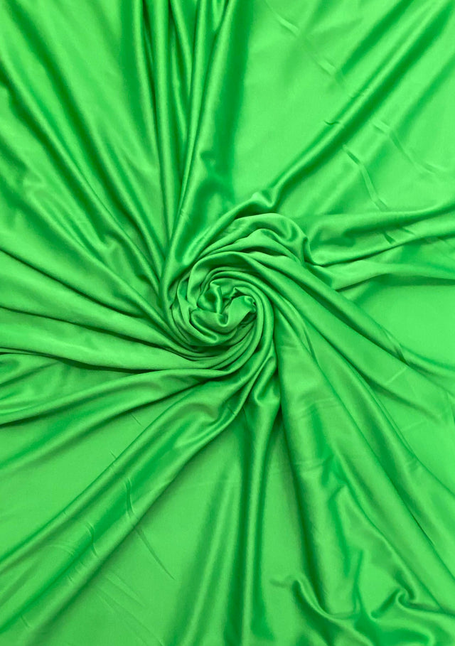 Stretch Lining Polyester Fabric - Kelly Green, Matte Soft, 60" Width (1 Yard)