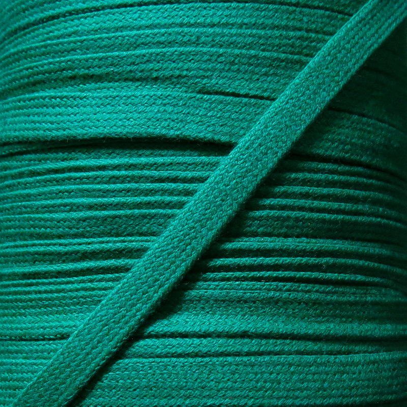 Cotton Hoodie Drawstring Flat Tape 3/8" Kelly Green