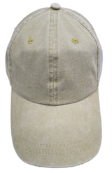 Mega Cap Cotton Twill Cap - Khaki, Low Profile, Unstructured, Six Panel (1 Cap)