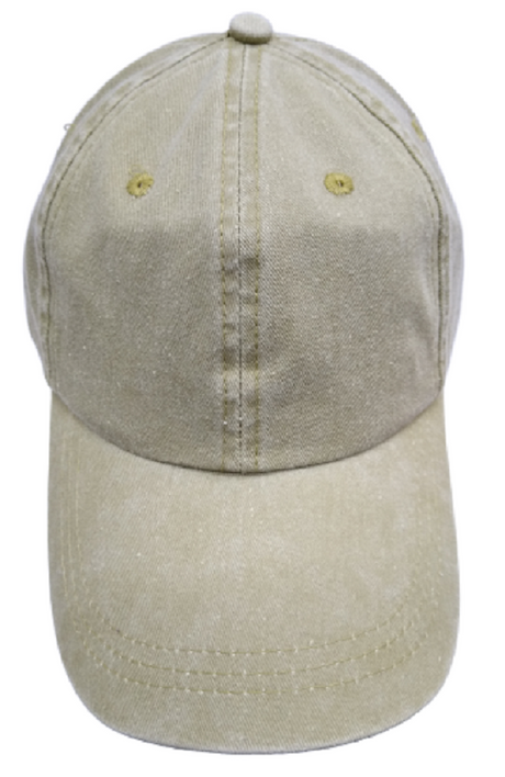 Mega Cap Cotton Twill Cap - Khaki, Low Profile, Unstructured, Six Panel (1 Cap)