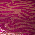 Mesh Sequin Fabric Fuchsia Gold