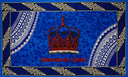 Kingdom Of Tonga Crown Sarong Polyester Fabric - Red, Blue, White, Black, Purple, 72" X 45" (1 Piece)