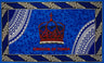 Kingdom Of Tonga Crown Polyester Fabric - Red, Blue, White, Black, Purple, 72" X 45" (1 Piece)